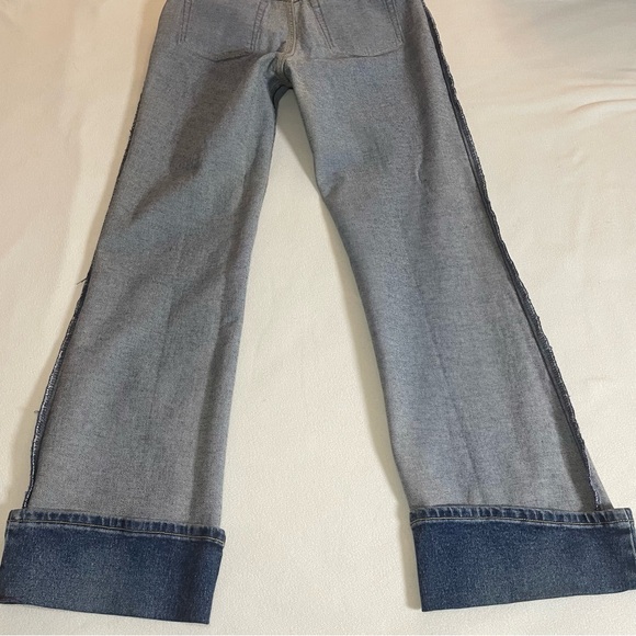 LAW MAN Women’s Blue Denim Jeans Flare Studded Waist Size 5 Stretch - Picture 10 of 13